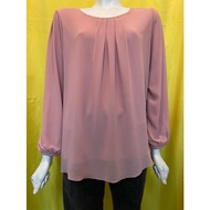 Blouse Adora Labuh Chiffon Plain Saiz 36-48 (5033)