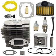 Cylinder Piston Gasket Decompression Valve Kit For 372 365 372XP 371 362XP Chainsaw 50mm With Gasoli