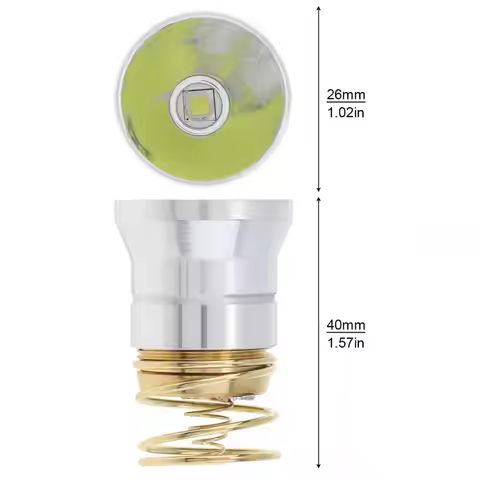 26.5mm L2 LED Flashlight Bulb Replacement Smooth Reflector Lamp Cap for C2 Z2 P60 P61 6P 9P G3 S3 D2