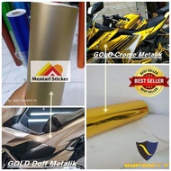 Gold Chrome Metallic Sticker/ Matte Gold Metallic Sticker Motorcycle Variation Sticker