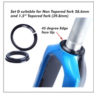 IKIA RISK Tapered Fork &amp; Non Tapered Fork (Straight Fork) Spacer Convertor MTB RB