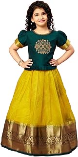 kids new Tissue checks readymade Lehenga choli for girls dress