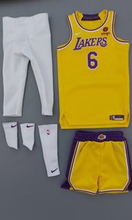 NBA 1/6 LBJ LeBron James Lakers 湖人 球衣球褲套裝