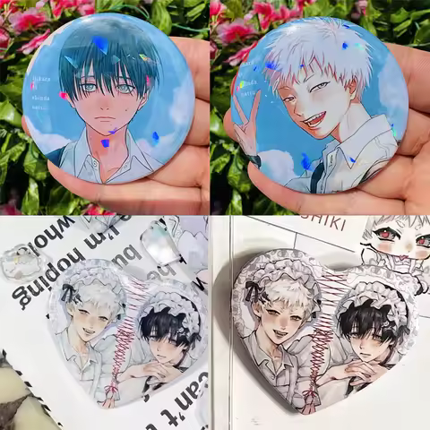 Anime The Summer Hikaru Died Tsujinaka Yoshinori Cosplay Badge Pin SPTE Tinplate Brooch Prop Xmas Gi