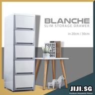 BLANCHE Slim Storage Drawer - Cabinet Drawer - drawers Home Organizer - Moveable with Wheels -Box