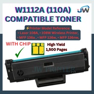 W1112A 110A W1112X 110X Compatible Toner BLACK For HP Laserjet 108 108A 108w 136 MFP 136a MFP 136w