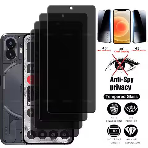 4Pcs For Nothing Phone 2 Glass Nothing Phone 2 Tempered Glass 9H HD Protective Privacy Anti-Spy Scre