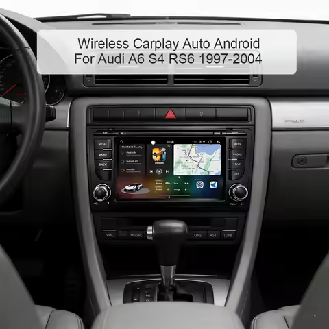 Car Radio For Audi A6 S4 RS6 1997-2004 8G+256G DSP Carplay Auto Android 12.0 IPS Car DVD Player GPS 
