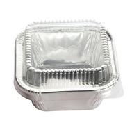 SS Foil Tray 4001 Square Silver Color + Cap 10 Sets Capacity 90 ml. Size 76 x 52 x 30 Cm. S&S Nearby