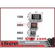 10x Resistor smd 1206 3k3 3 3K kilo ohm 3300 Ohm Toleransi 1 tolerance
