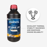 DASH OIL SAE40 MOTORCYCLE OIL 1L MINYAK MOTOR ENGINE OIL MINYAK HITAM ENJINE OIL MOTOR OIL 4T MYK 4T
