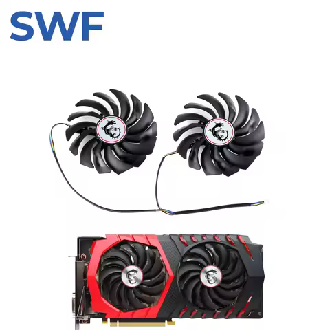 2PCS PLD10010S12HH Cooling Fan For MSI RX 470 480 570 580 GTX 1080 1070 1060 Ti GAMING Graphics Card