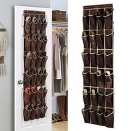 Cherful655 Newest Useful 24 Pocket Over the Door Shoe Organizer Rack Hanging Storage Space Saver Hanger