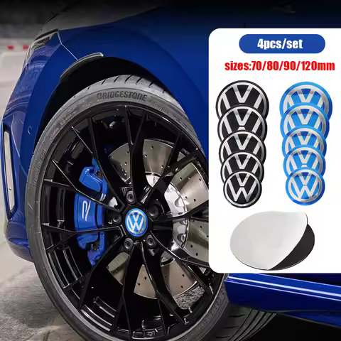 70/80/90/100/120mm Car Aluminum Logo Wheel Center Hub Cap Sticker Cover for Volkswagen VW GTI Golf J