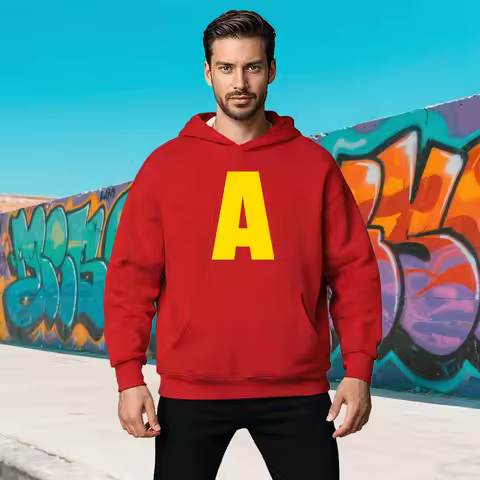 Alvin and The Chipmunks 26 Fashion Unisex Casual Sportswear Men's Hoody Alvin Chipmunk Halloween Cos