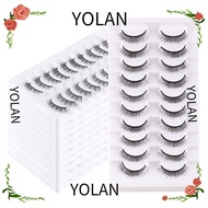 YOLANDAGOODS 10 Pairs Manga Lashes Korean Fake Eyelashes Natural Short Lashes