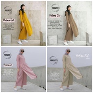 baju setelan celana wanita tunik katun HELMA SET