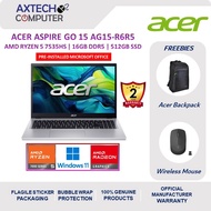 Acer Aspire Go 15 AG15-41P-R6R5 15.6" FHD Laptop Pure Silver ( R5-7535HS, 16GB, 512GB SSD, ATI, W11P