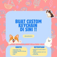 GANTUNGAN Custom Keychain Aesthetic 2D Custom Keychain/ Custom Keychain/ Custom Keychain/