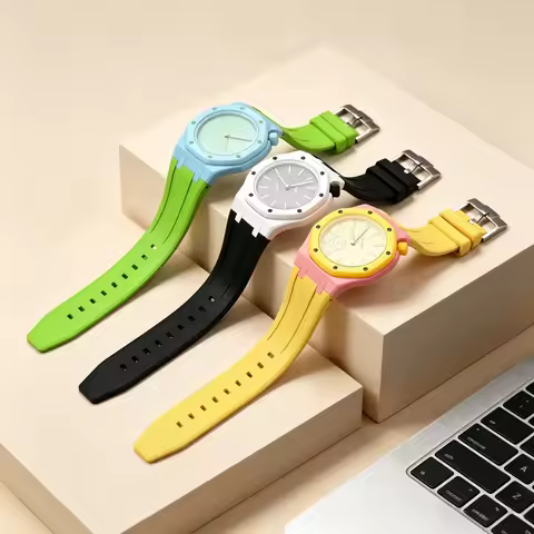 Premium FKM Rubber Strap & Matte PC Frame Replacement Kit for Swatch AP Royal Pop Modification