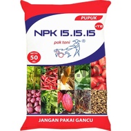 PUPUK NPK 15 15 15 PLUS TE PAK TANI 50 KG KEMASAN PABRIK TANAMAN BUNGA BUAH SAYUR HIAS ANGGUR PHONSK