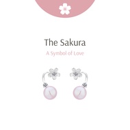 Sakura and Pink Pearl Earrings