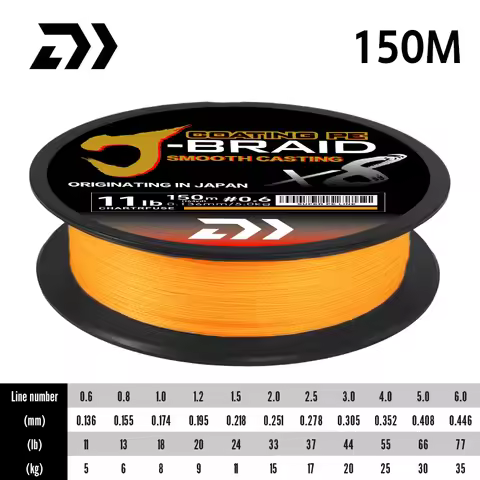 DAIWA-JJ 2024 Braid Expedition X8 Fishing Line 150/200M 8 Strands PE Super Line Sea Fishing Wire Thr