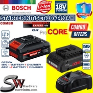 Bosch 1x / 2x 18V ProCORE 4.0Ah  / 18V EXPERT 4.0Ah Battery Combo ( 1x GAL1880CV Charger ) FAST CHAR