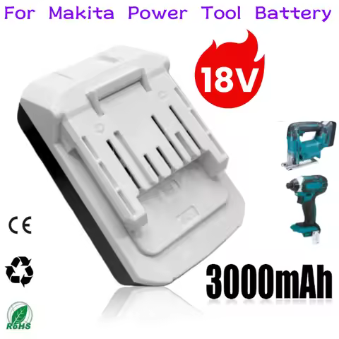 18V 3000mAh Lithium ion Battery for Makita BL1813G Replacement Batteries BL1811G BL1815G HP457D DF45