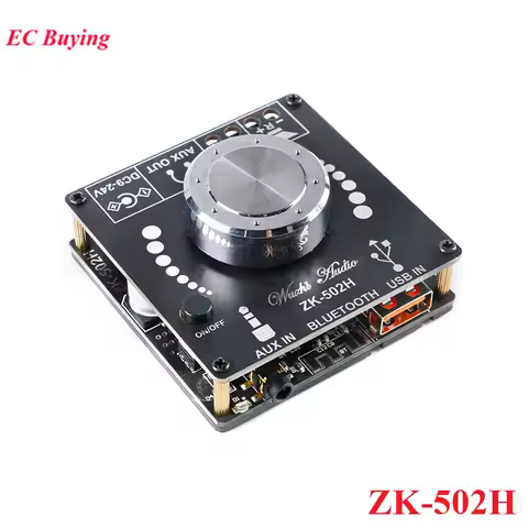 ZK-502H HIFI Bluetooth-compatible 5.0 TPA3116D2 Digital Power Audio Amplifier board 50WX2 Stereo AMP