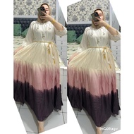 Hindi Kitaira Women's Gamis – Rayon Pre Miyum, Chest Embroidery, Rainbow Bottom, 7/8 Sleeves