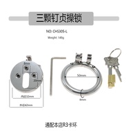 New Screw Flat Chastity Lock Cb Chastity Cleaner Sm Stainless Steel Cage Lock Yang Lock