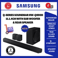 SAMSUNG [NEW SERIES 2024] Q-SERIES SOUNDBAR HW-Q990D 11.1.4ch WITH SUB WOOFER & REAR SPEAKER - SAMSU