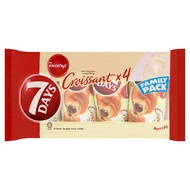 7 DAYS Croissant Vanilla Chocolate With Cream Filling Bread Family Pack 60G X 4