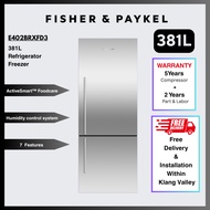 Fisher & Paykel | 2 Door Freestanding Refrigerator Freezer, ( 381L ) | E402BRXFD3 *Right Hinge*