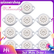 Audio Guitar Tube Chassis Mount 9pin Ceramic Vacuum Tube Socket Base 10PCS for 12AX7 ECC82 6922 EL84