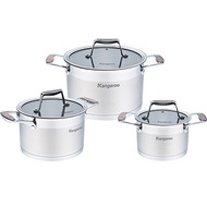 Bộ nồi inox Kangaroo 5 đáy KG3CS2(16,20,24cm)