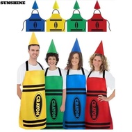 SUNSHINE Crayon Themed Gnome Set, Funny Fancy Dress Crayon Apron,  Cleaning Colorful Art Craft Activ