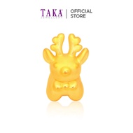 TAKA Jewellery 999 Pure Gold Charm Reindeer