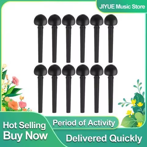 12pcs String Shaft Udder Ebony Bobbin with Fish-Eye Adjustable Strings Repair Tools Udder Accessorie