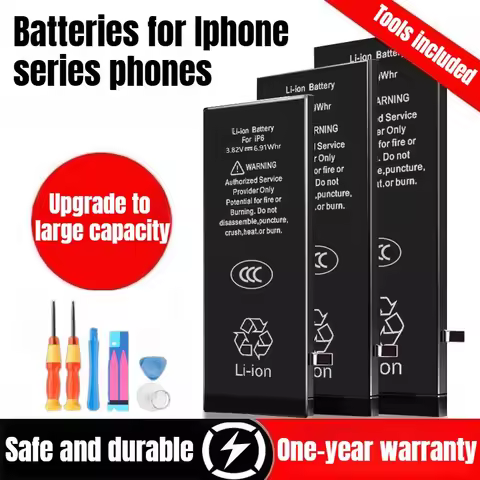 iPhone large capacity battery, suitable for Apple 6s 6Plus iphone 8 5s/6Ap/6sp/7/8p/x/xr/xs/13 xs ma