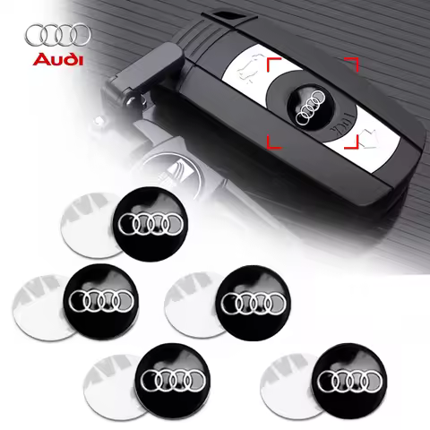 5/10Pcs 14mm Car Remote Key Logo Metal Emblem Stickers For Audi Sline S3 S4 S5 A3 A4 A5 A6 b6 b7 b9 