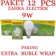 CAHAYA LED LIGHT BULB 1 YEAR WARRANTY LED LIGHT BULB PACKAGE 12 PCS 9W