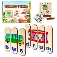 Spelling Puzzle for Kids - 54 Words - Educational Learning Toys for 3-8 Year Old - Matching Letter S