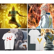 T-Shirt Isaac Netero Pattern Worn In HunterxHunter Cartoons 2 Styles White Shirt