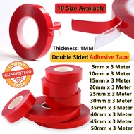 🇲🇾 10 Size Waterproof Heavy Duty Strong Double Sided Self Adhesive Acrylic Foam Side Tape Roll (Clea