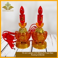 MERAH Wang & Yuan Bao LED Red Altar Prayer Lamp 20cm