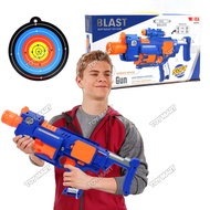 Monster Blaster Soft Bullet Toy Gun Automatic Rotation Super Gun for Kids Battery Operated Nerf Style