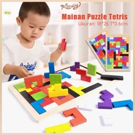 Tetris Puzzle Toy Russian Block / Tangram Wooden Puzzle Tetris Puzzle Educational for Children