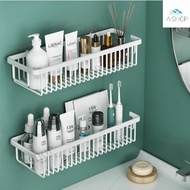 [SG Seller]Punch free Bathroom Shampoo Shelf Basket Rack Wall Mounted Toilet Rack